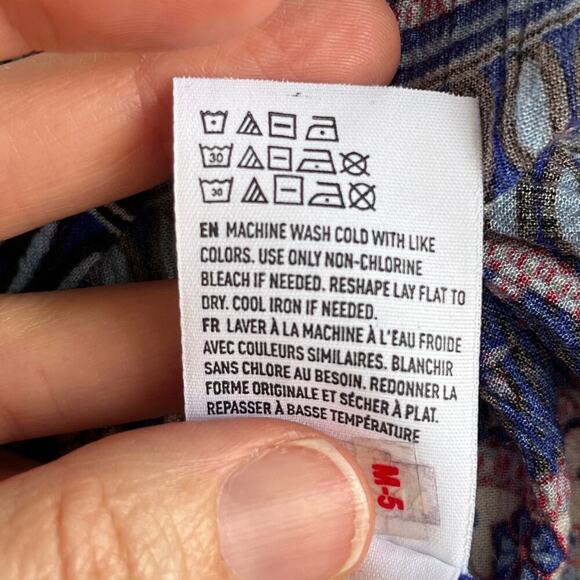 American Eagle Dress Colorful Patchwork Print Mini Boho Dress Size M - Picture 12 of 12